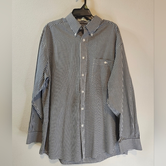 Orvis Other - Orvis Men's Black And White Micro Plaid Button Down Casual Shirt Size XL NWOT